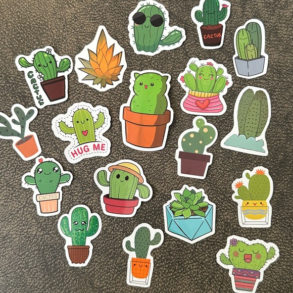 NEW Set of 18 cactus plant stickers for gardeners and plant lovers NWOT - Picture 2 of 9